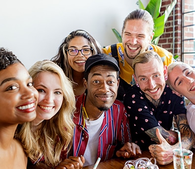 Group reunion saving the memory in photos